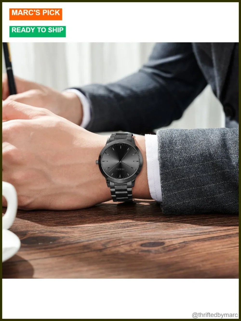 Analog Quartz Stainless Steel Business Watch for Men